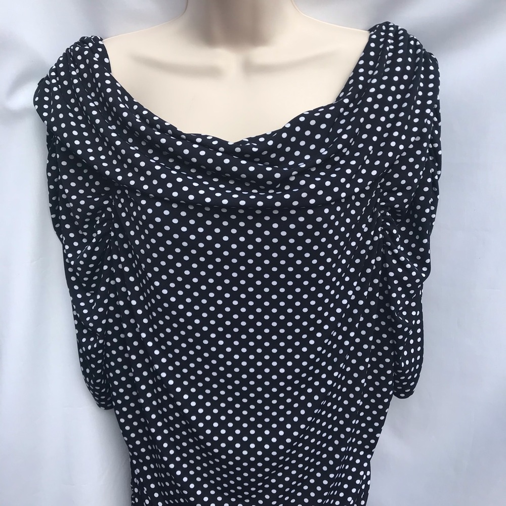 Annalee + Hope Navy & White Polka Dot Dress